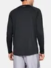 A man wearing a black long-sleeved shirt and grey shorts, viewed from the back. Produktbild-Vorschau