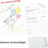 10 Einladungskarten zur Einschulung Mädchen mit Luftballons Produktbild-Vorschau 5