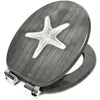 WC Sitz STARFISH Grau Toilettensitz Softclose MDF WC Brille Produktbild-Vorschau 2