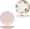 Ossia 12tlg Exotic Tearose rosa Frühstücksset Steingut Produktbild-Vorschau 3