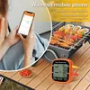 A person is using a smartphone to monitor food temperature on a grill with a digital thermometer. Náhled obrázku produktu