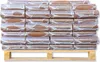 A pallet stacked with many packages of wood briquettes. Produktbild-Vorschau