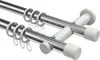 Interdeco Gardinenstange / Vorhangstange Chrom / Weiß, Typ Produktbild-Vorschau 1