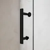 SONNI Schwarzes Duschabtrennung 90x195cm Pendeltür Falttür Produktbild-Vorschau 10
