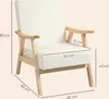 HOMCOM Sessel Wohnzimmer Nordisch Relaxsessel mit Armlehne, Produktbild-Vorschau 3