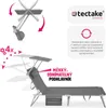 tectake® Chloé skládací lehátko 190 x 68 x 28 cm, s boční Náhled obrázku produktu 5