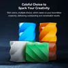 Several colorful, twisted spools of filament are arranged in a visually appealing manner against a dark, textured background. Produktbild-Vorschau