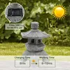 Dopwii Gartenleuchte Solar-pagoden-laterne,Japanische Stil, Produktbild-Vorschau 4