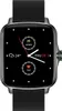 A smartwatch with a black strap and a black screen displaying the time, date, weather, steps, and heart rate. Náhled obrázku produktu