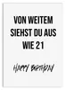 Geburtstagskarte Von Weitem 21 lustige Postkarte Produktbild-Vorschau 1