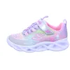 A side view of a single child's sneaker against a white background. Produktbild-Vorschau