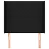 vidaXL Kopfteil mit Ohren Schwarz 93x16x118/128 cm Stoff -  Produktbild-Vorschau 4