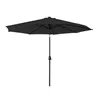 A black patio umbrella is shown against a white background. Voir les images du produit