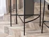 Close-up of the legs and footrest of a bar stool on a herringbone wooden floor. Náhľad obrázku produktu