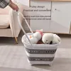 Faltbarer Wäschekorb 38 Liter mit Rollen Produktbild-Vorschau 2