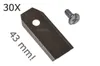 30X 4,3 cm nůž z nerezové oceli pro Gardena Mährobot R38Li Náhled obrázku produktu 1