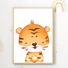 Löwe Giraffe Tiger Safari Tiere 3er Set Kinderzimmer Bilder Produktbild-Vorschau 5