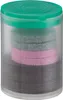 A cylindrical container filled with stacked circular felt pads in different colors. Produktbild-Vorschau