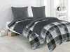 4 tlg Baumwolle Renforce Bettwäsche 135x200 + 80x80 grau Produktbild-Vorschau 5