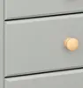 A close-up view of a gray dresser drawer with a golden knob. Anteprima dell’immagine prodotto