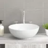 vidaXL Umývadlo biele 28x28x10 cm Keramika Náhľad obrázku produktu 3