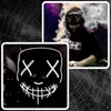 Schwarze LED-Leuchtmaske für Halloween-Horrorparty Produktbild-Vorschau 6