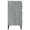 vidaXL Nachttisch mit Metallbeinen Grau Sonoma 40x35x69 cm Produktbild-Vorschau 4