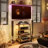 4-stufiger HiFi Rack mit Rädern, Schrank mit Produktbild-Vorschau 3