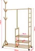 A product image of a bamboo garment rack with dimensions indicated. Anteprima dell’immagine prodotto