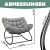 KESSER® Schaukelstuhl für drinnen & draußen Schaukelsessel Produktbild-Vorschau 7