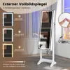 COSTWAY Freistehender Schmuckschrank mit LED-Beleuchtung, Produktbild-Vorschau 7
