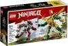 The image shows the box of a LEGO Ninjago building toy set, featuring two mechs battling. Anteprima dell’immagine prodotto