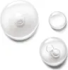 Three clear drops of serum on a white background. Produktbild-Vorschau