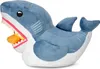 A plush toy shark with its mouth open, revealing a smaller orange toy inside. Podgląd zdjęcia produktu