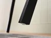 Close-up of the black leg of a desk with a small gray foot. Produktbild-Vorschau