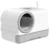 PawHut Katzentoilette mit Deckel Katzenklo mit Schaufel Produktbild-Vorschau 1