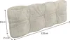 A tufted beige cushion, likely for a sofa or pallet furniture, with dimensions indicated. Voir les images du produit