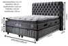 A diagram showing the dimensions of a bed. Produktbild-Vorschau