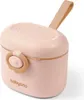 A pink and beige portable milk powder container with a handle. Produktbild-Vorschau