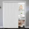 A white pleated curtain hangs in a doorway, partially obscuring a dining area with a round table and chairs. Náhled obrázku produktu