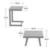 SVITA GRENADA Salon de jardin 4 pièces double chaise longue Voir les images du produit 20