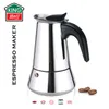 A Kinghoff espresso maker is shown on a white background with some coffee beans and icons at the bottom. Podgląd zdjęcia produktu