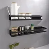 Metalowa półka łazienkowa, czarna, 50 cm Podgląd zdjęcia produktu 1