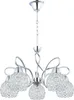 HowHomely Pendelleuchte Crystal fünffach silber 70x50 cm Produktbild-Vorschau 1