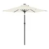 vidaXL Sonnenschirm mit LED und Stahlmast Weiß 225x225x212 Produktbild-Vorschau 5