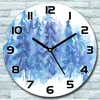 Wanduhr aus Glas Rund fi 30 Aquarell Winterbäume Quarz Deko Produktbild-Vorschau 1