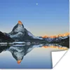 MuchoWow® Poster Matterhorn spiegelt sich im Riffelsee bei Produktbild-Vorschau 1
