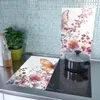 Spritzschutz Herdabdeckplatte Schneidebrett aus Glas Blumen Produktbild-Vorschau 3