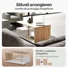 CASARIA® Couchtisch Weiß Eiche Holz mit Stauraum 95x55cm Produktbild-Vorschau 3