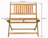 Balkonmöbel Set 4tlg mit Bank Akazie Klapptisch 80 x 60 cm Produktbild-Vorschau 5